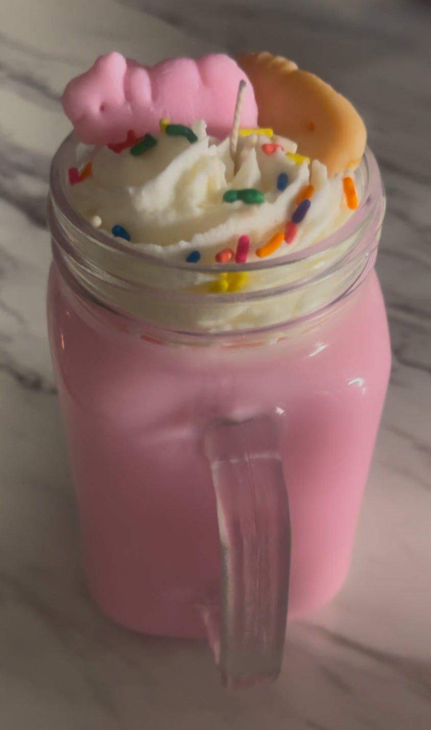 Animal cookie milkshake candle
