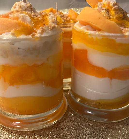 Peach cobbler candles
