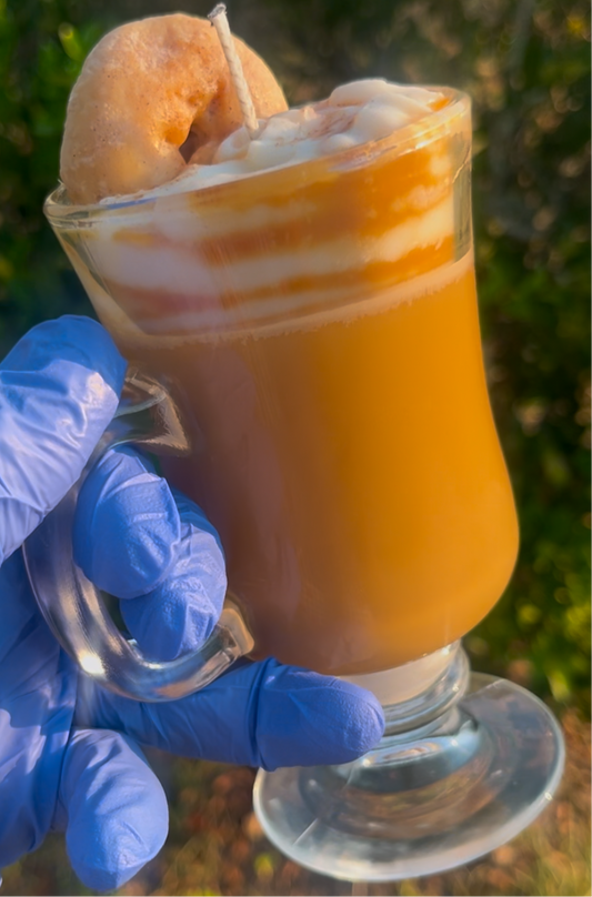 Donuts and coffee candle