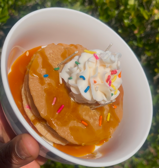 Funfetti pancake candle