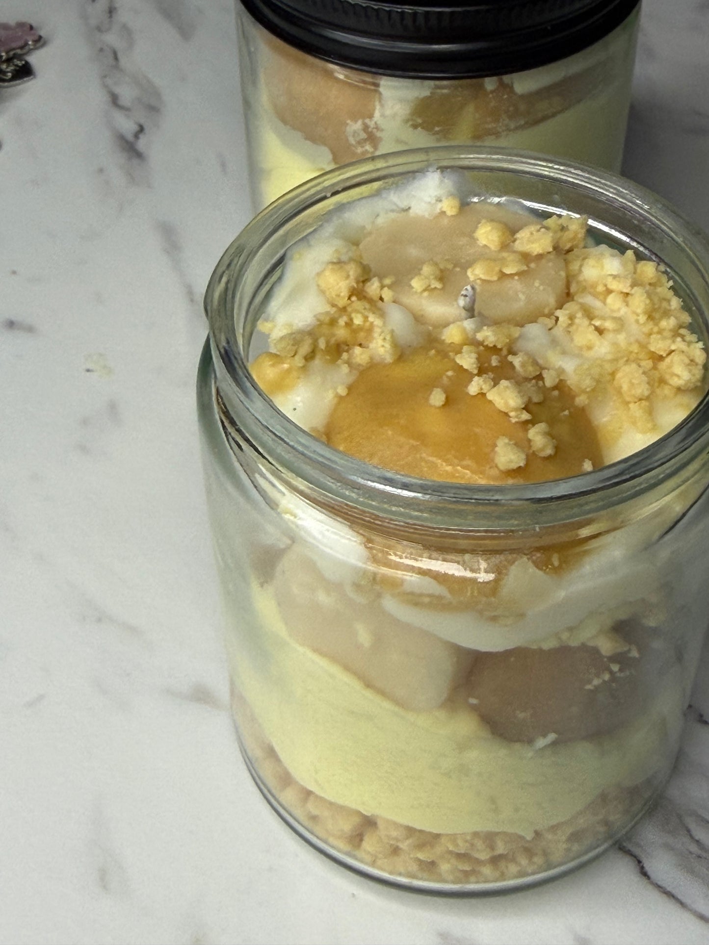 Banana pudding jar candle