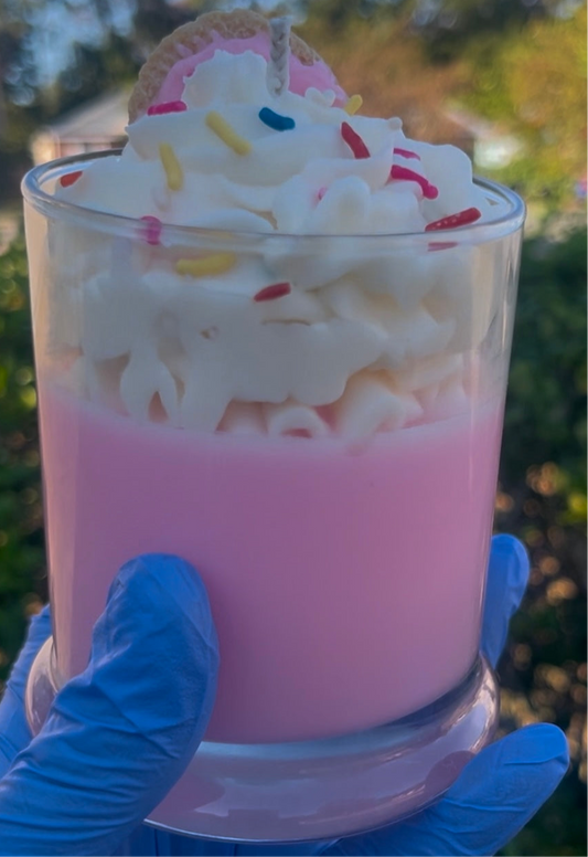 Pink sugar cookie candle