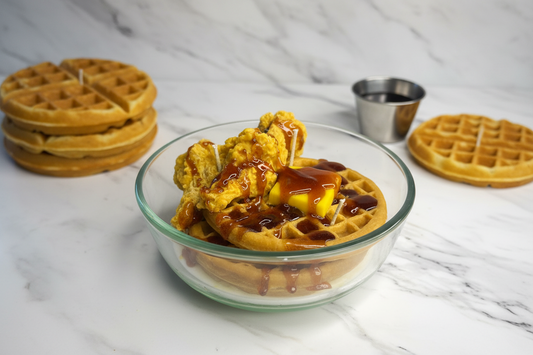 Chicken and waffle candle